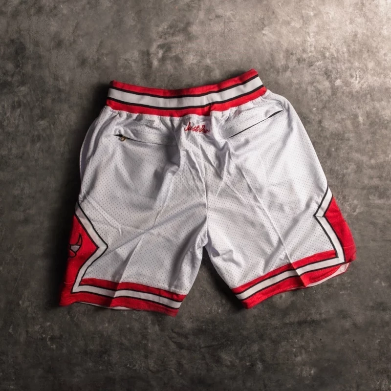 Chicago Bulls Throwback White Shorts back