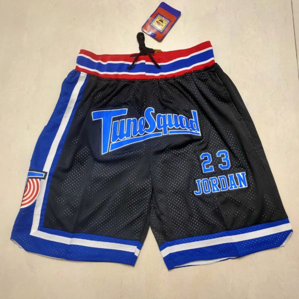 Men's Space Jam #23 Michael Jordan Tune Squad Black Shorts real