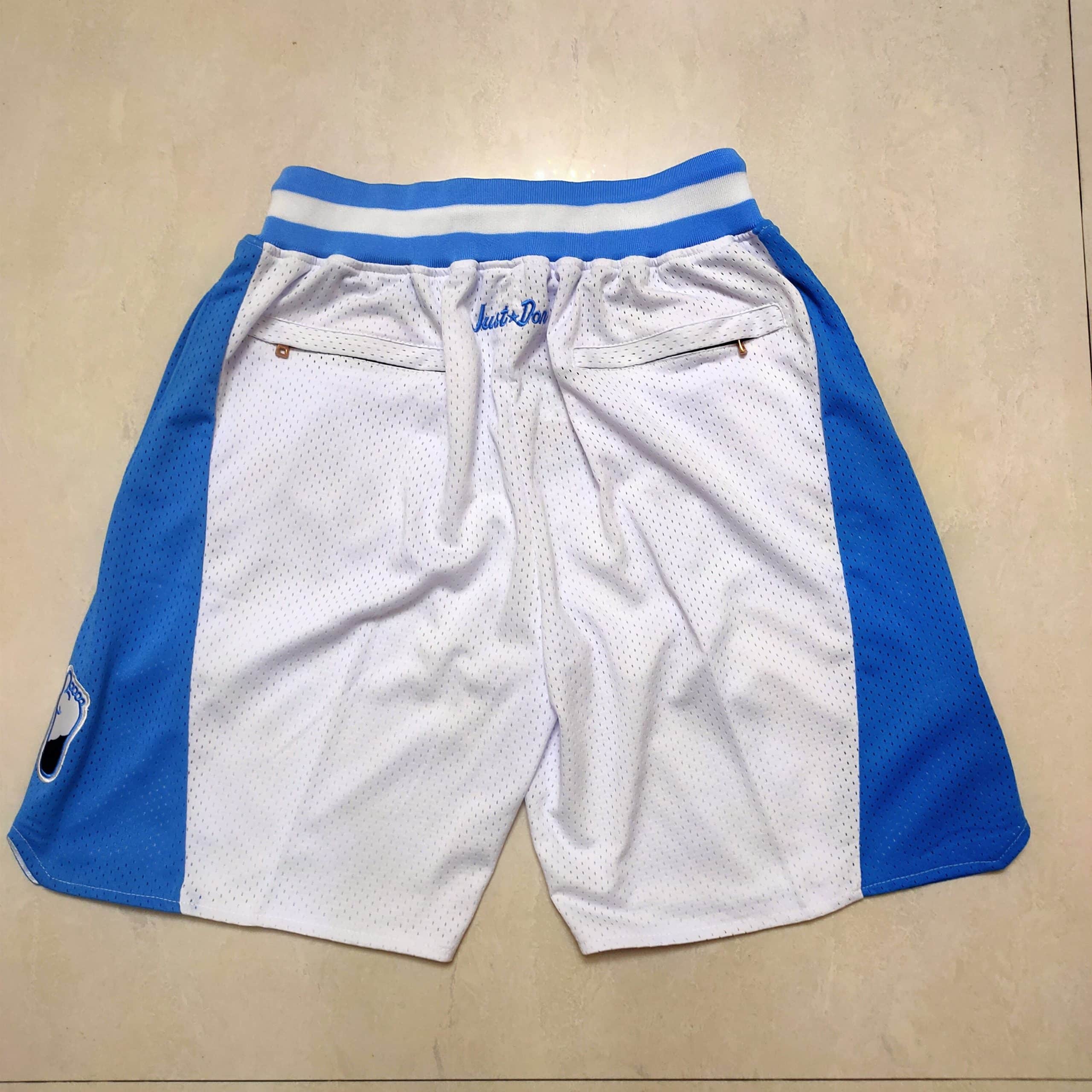 University of North Carolina White Basketball Shorts justdonshorts