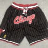 Chicago Bulls Black Red Strip CHICAGO Shorts