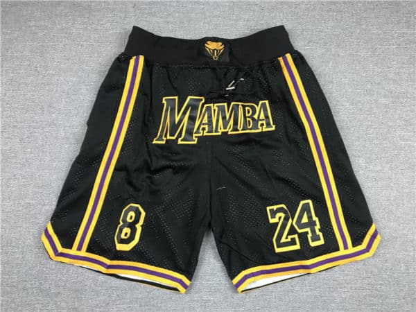 Kobe-Bryant-8-24-Los-Angeles-Lakers-MAMBA-Black-Shorts