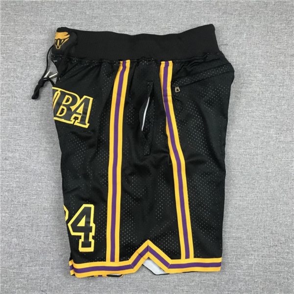 Kobe Bryant 8-24 Los Angeles Lakers MAMBA Black Shorts