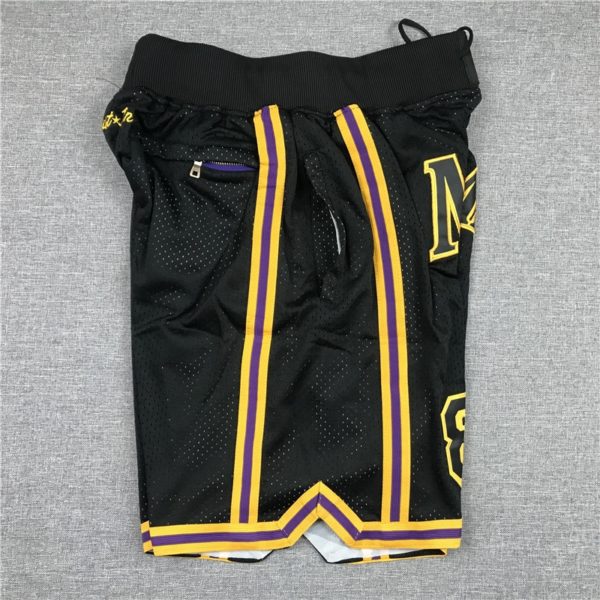 Kobe Bryant 8-24 Los Angeles Lakers MAMBA Black Shorts