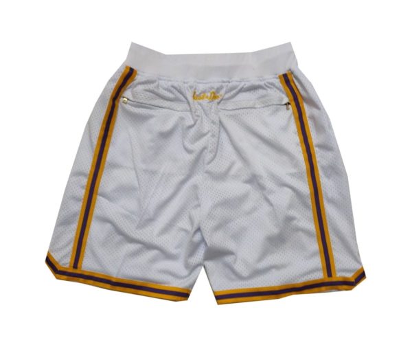 Kobe Bryant 8-24 White Los Angeles Lakers Shorts - Image 2