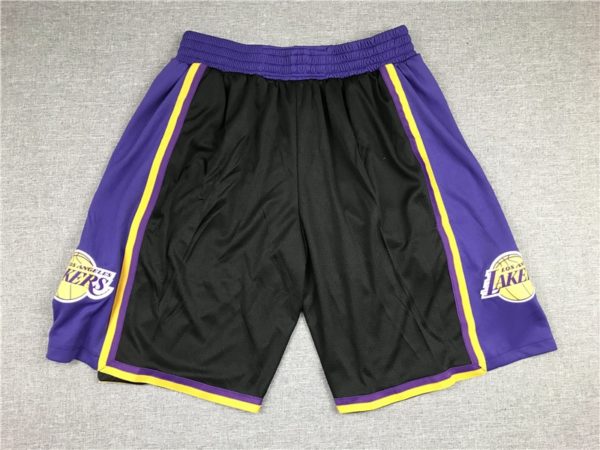 Los Angeles Lakers 2021 Earned Edition Black Shorts - Image 2