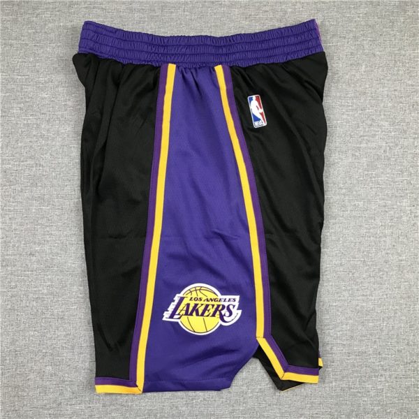 Los Angeles Lakers 2021 Earned Edition Black Shorts - Image 4