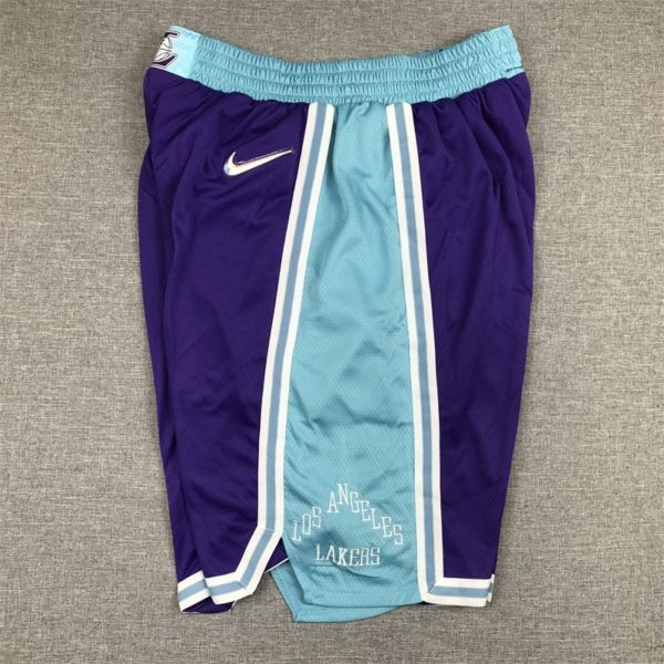 Los Angeles Lakers 2021-22 City Edition Purple shorts - Image 3