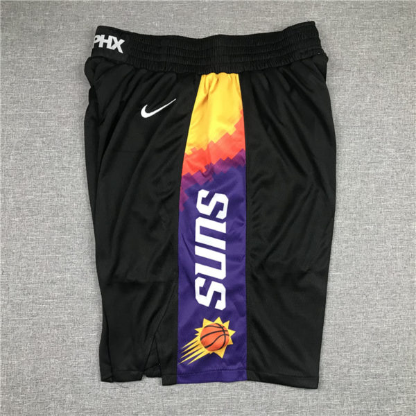 Men's Phoenix Suns Black 2021 City Edition Swingman Shorts - Image 4