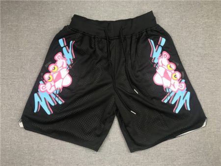 Miami-Heat-Pink-Panther-Vice-Black-Basketball-Shorts