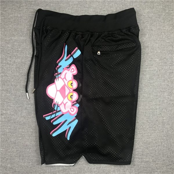 Miami Heat Pink Panther Vice Black Basketball Shorts