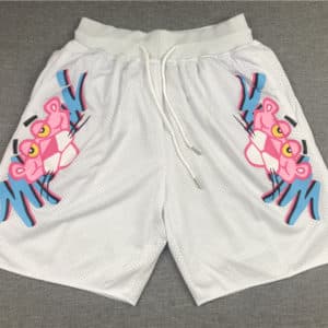 Miami-Heat-Pink-Panther-Vice-White-Basketball-Shorts