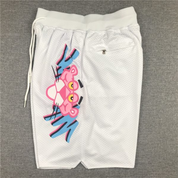 Miami Heat Pink Panther Vice White Basketball Shorts