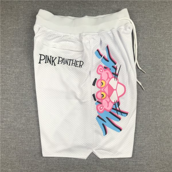 Miami Heat Pink Panther Vice White Basketball Shorts