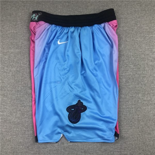 Miami Heat Pink Rainbow 2021 City Edition Swingman Shorts