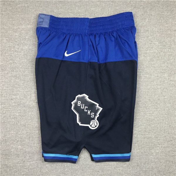 Milwaukee Bucks 2021 Blue Earned Edition Swingman City Shorts