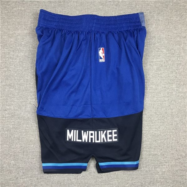 Milwaukee Bucks 2021 Blue Earned Edition Swingman City Shorts - Image 4