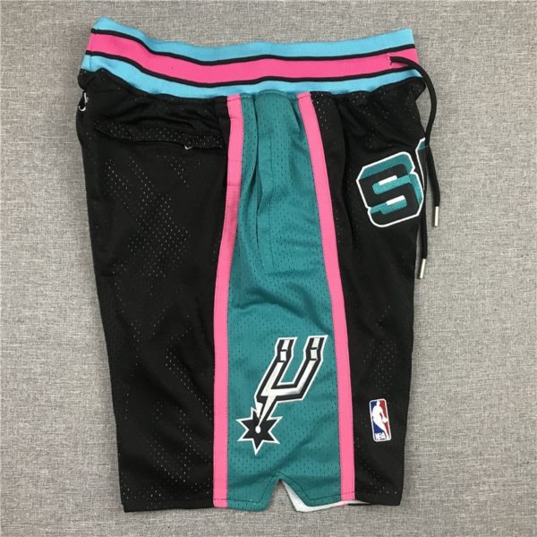 San Antonio Spurs Green Black 90s Shorts - Image 4