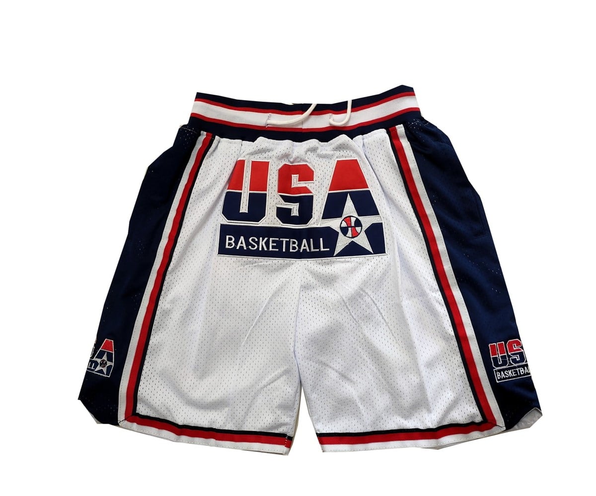USA 1992 Dream Team Basketball Shorts White - Justdonshorts