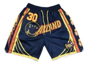 Golden State Warriors 30 Curry Navy NBA Final Shorts