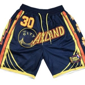 Golden State Warriors 30 Curry Navy NBA Final Shorts