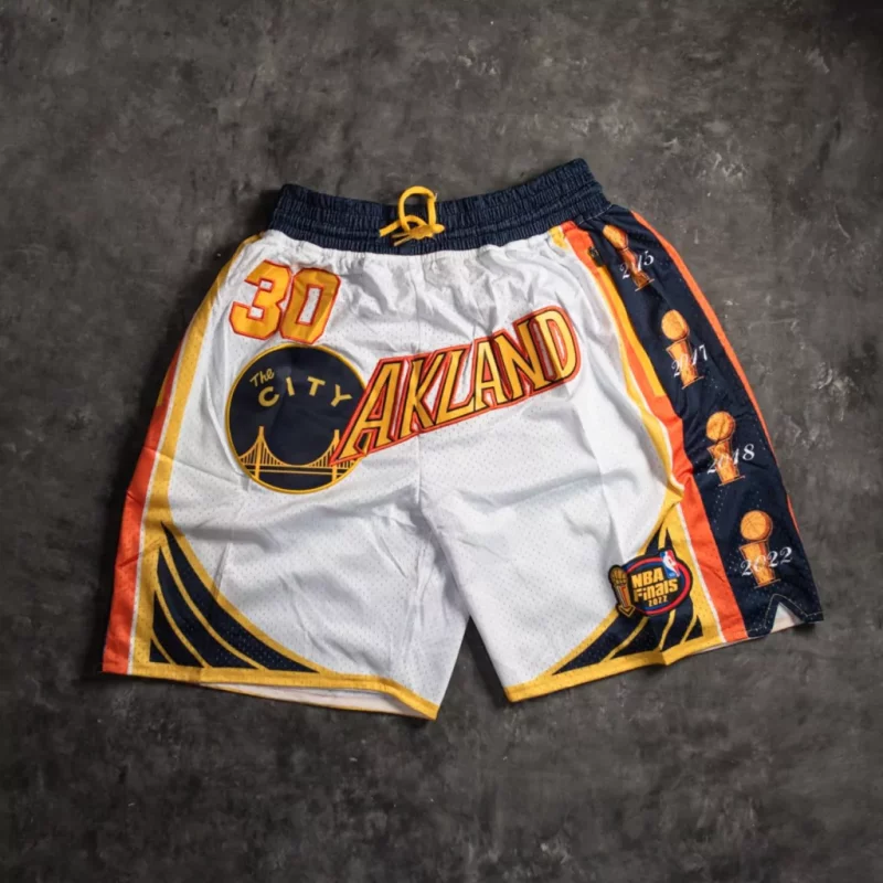 Golden State Warriors 30 Curry White Final Shorts