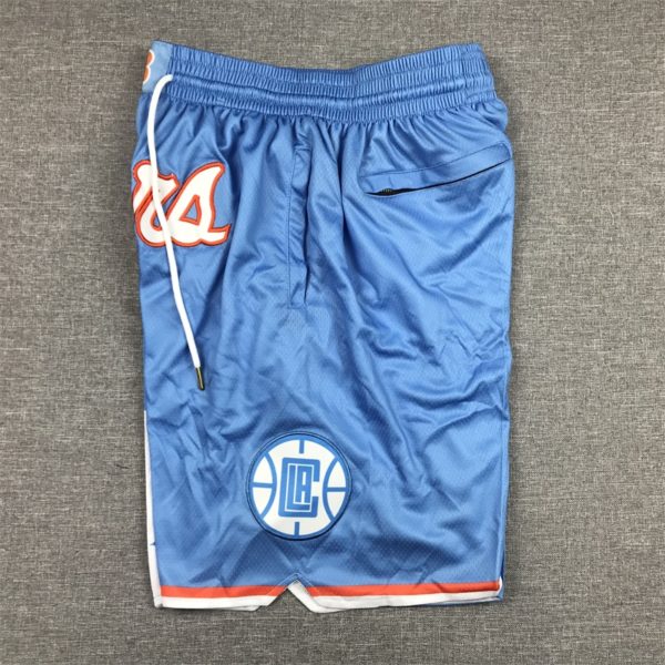 Los Angeles Clippers 2022 City Edition Shorts Blue - Image 4