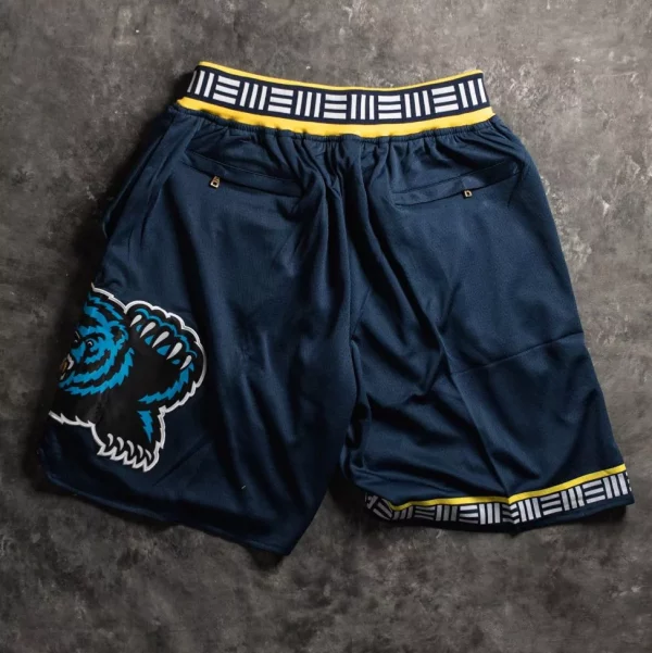 Memphis Grizzlies 202122 City Edition Navy Shorts back