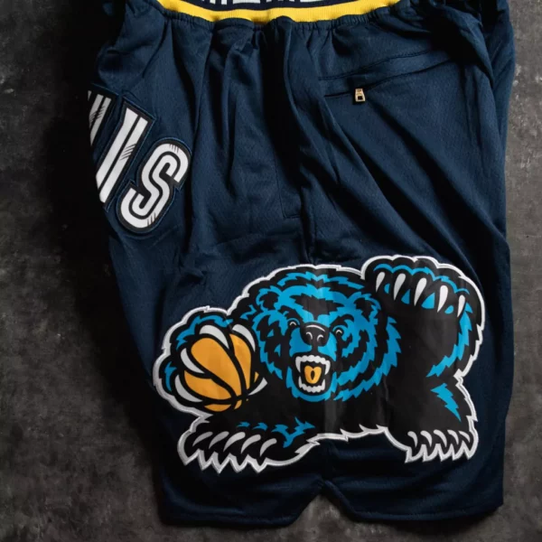 Memphis Grizzlies 202122 City Edition Navy Shorts side