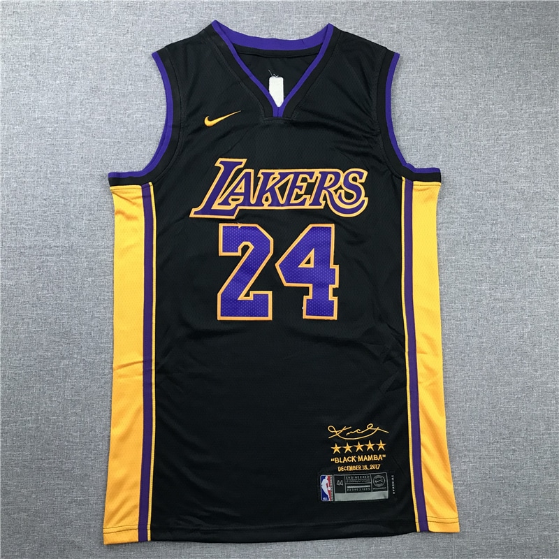 Retro Gold Logo Kobe Bryant #8 Los Angeles Lakers Basketball Jersey Stitched 