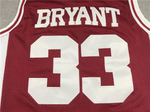 Kobe Bryant 33 Lower Merion Headgear Maroon High School Retro Red Jersey