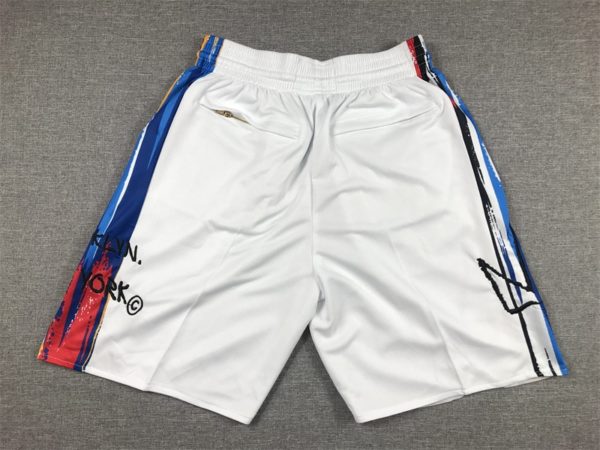 Brooklyn Nets 2023 White City Edition Shorts back