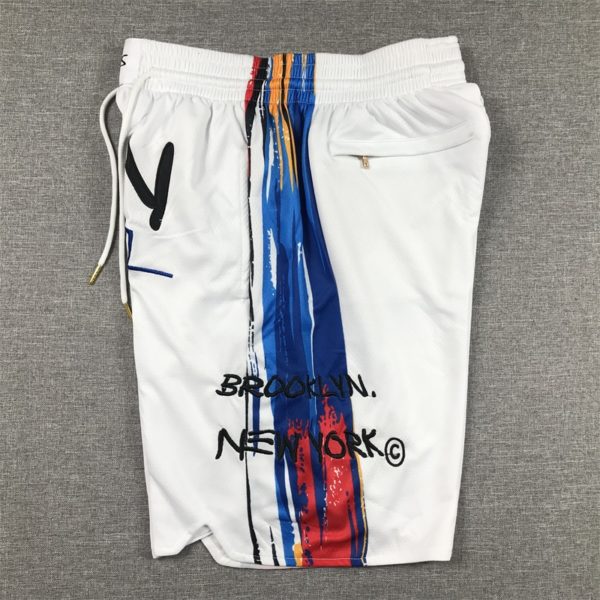 Brooklyn Nets 2023 White City Edition Shorts side 1