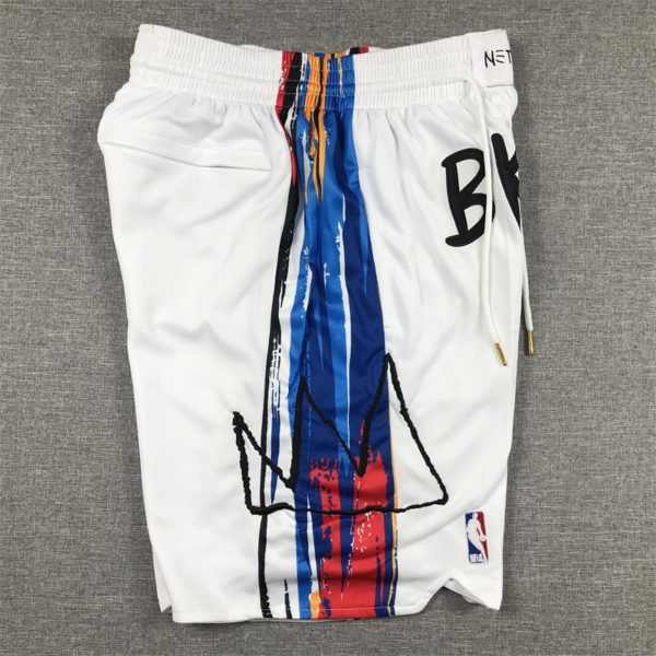 Brooklyn Nets 2023 White City Edition Shorts side