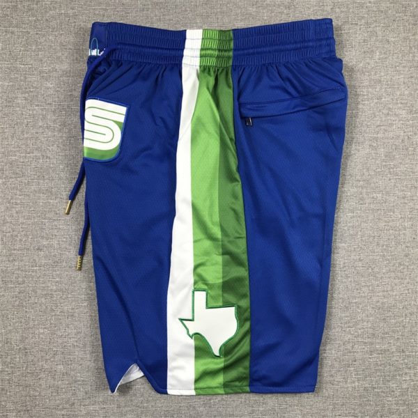 Dallas Mavericks 2023 Blue City Edition Shorts side 1