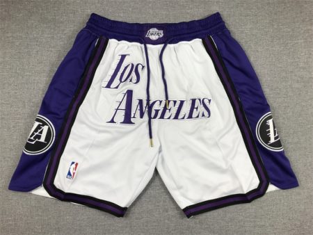 Los Angeles Lakers 2022-23 City Edition White Shorts