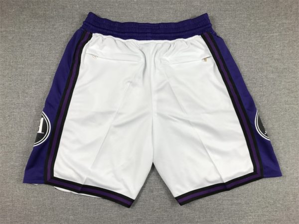 Los Angeles Lakers 2022-23 City Edition White Swingman Shorts back