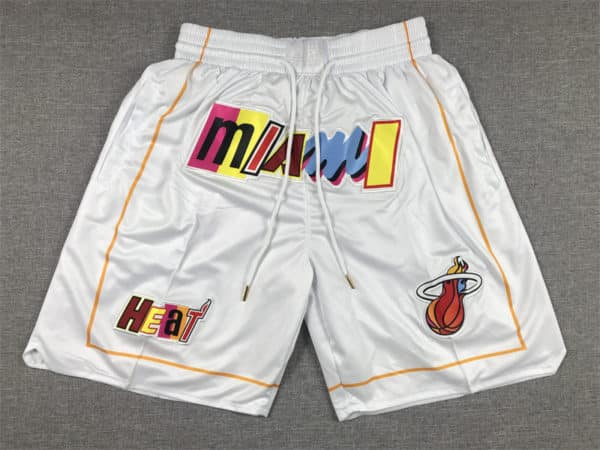 Miami Heat 2023 White City Edition Shorts - Justdonshorts