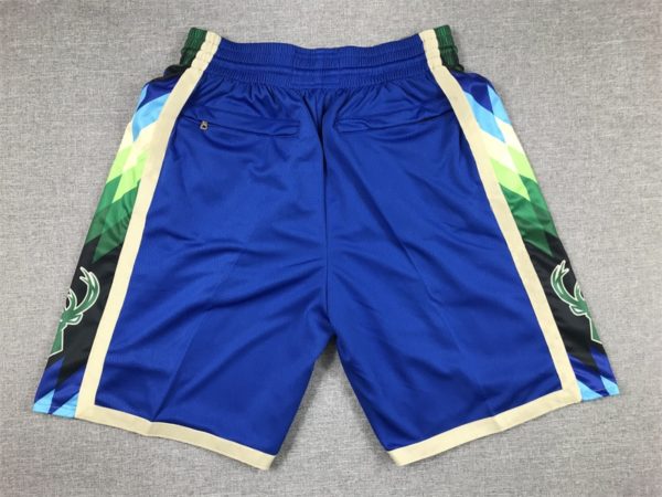 Milwaukee Bucks 2022-23 Blue City Edition Swingman Shorts back