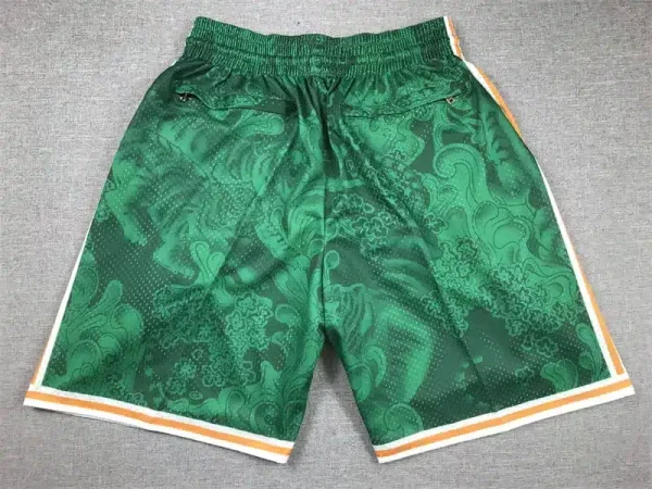 Boston Celtics Hardwood Classics Lunar New Year 2023 Green Shorts back