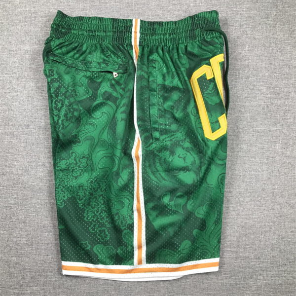 Boston Celtics Hardwood Classics Lunar New Year 2023 Green Shorts side