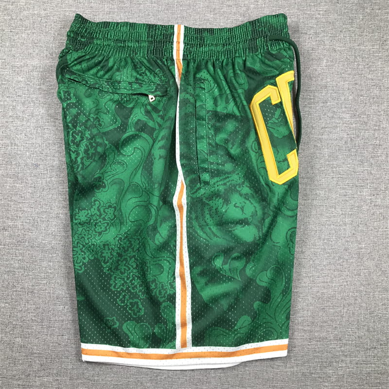 Boston Celtics Hardwood Classics Lunar New Year 2023 Green Shorts side