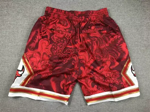 Chicago Bulls Hardwood Classics Lunar New Year 2023 Red Shorts back