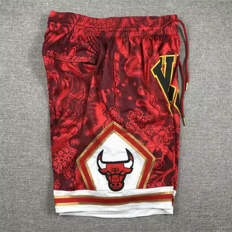 Chicago Bulls Hardwood Classics Lunar New Year 2023 Red Shorts side