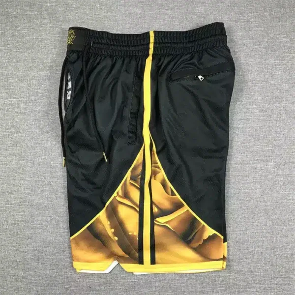 Golden State Warriors 2022-23 Black City Edition Shorts side1