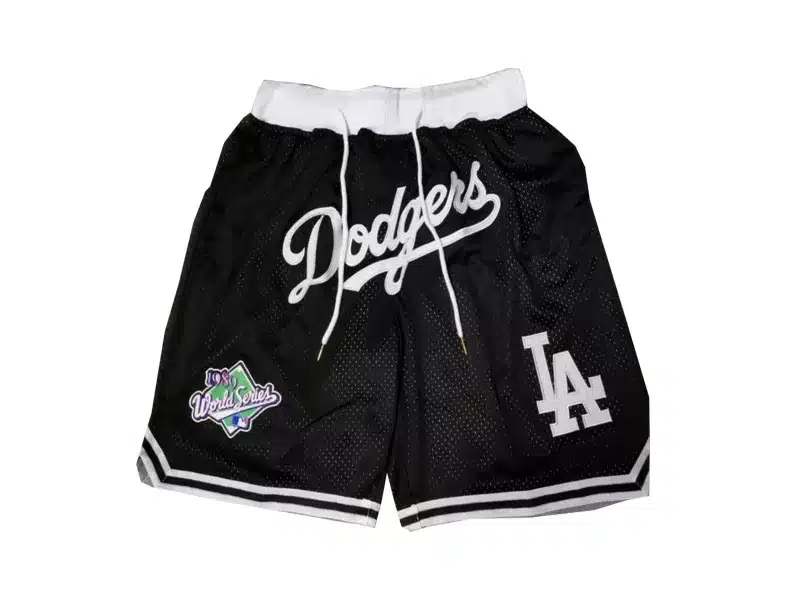 LA Dodgers Inspired Black Shorts