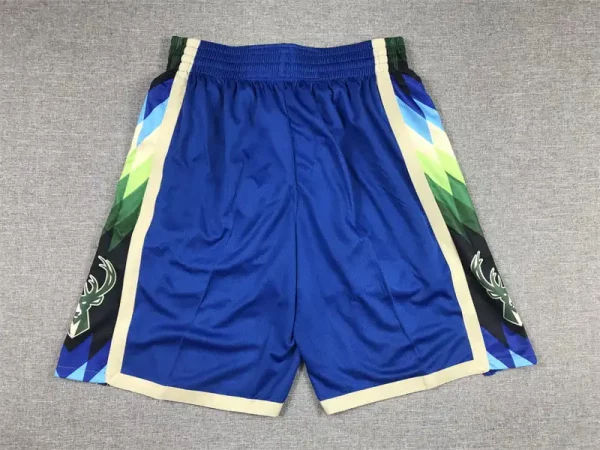 Milwaukee Bucks 2022-23 Blue City Edition Swingman Shorts back