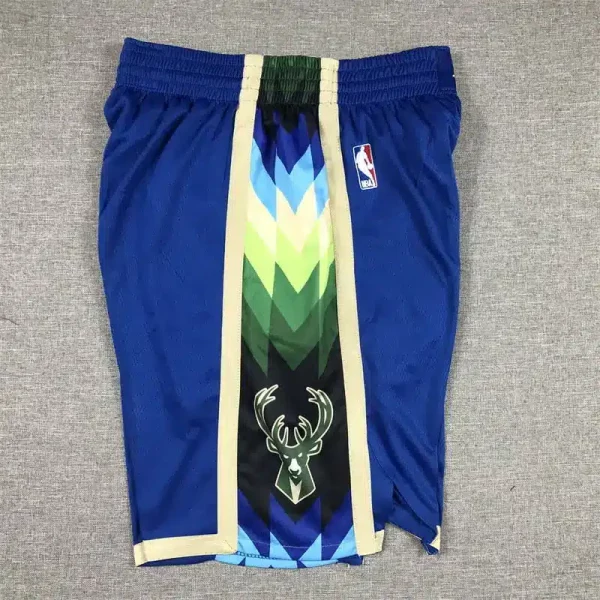 Milwaukee Bucks 2022-23 Blue City Edition Swingman Shorts side