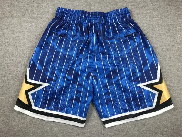 Orlando Magic Hardwood Classics Lunar New Year 2023 Blue Shorts Back