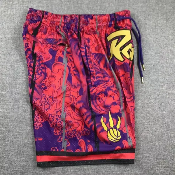 Toronto Raptors Hardwood Classics Lunar New Year 2023 Purple Shorts side