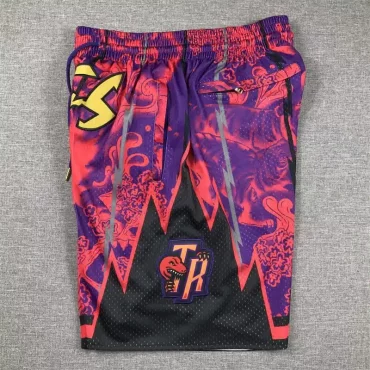 Toronto Raptors Hardwood Classics Lunar New Year 2023 Purple Shorts side1